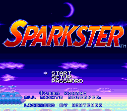 Sparkster (USA) Title Screen